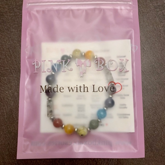 NWT  CHAKRA Quartz stretch bracelet - with guide - Picture 2 of 2